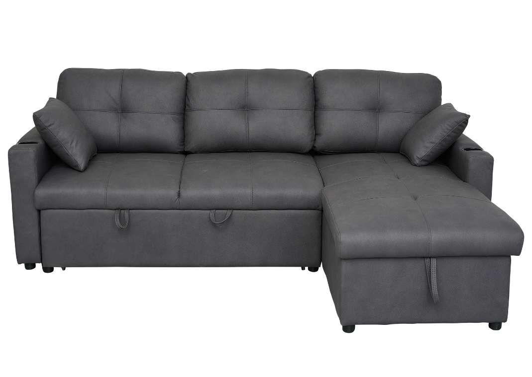 3 Seater Sofa Bed with Reversible Storage Chaise