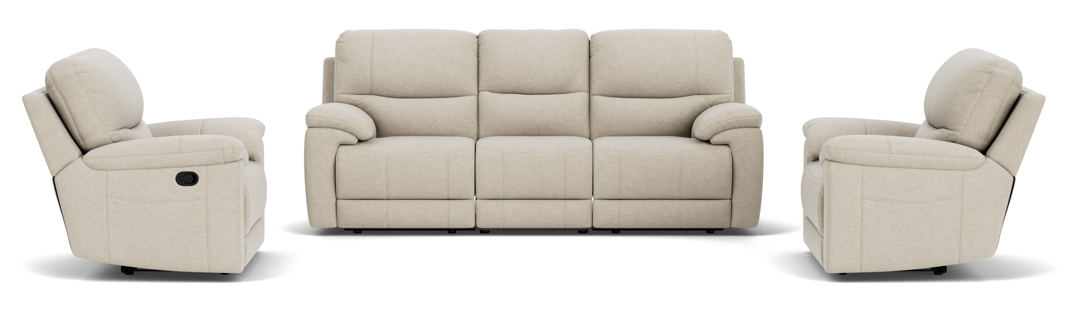 3 seater lounge with best sale 2 recliners